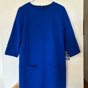 Ann Taylor Royal Blue Long Sleeve Dress